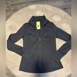 All In Motion - Femme Knit Jacket size small. Heathered Black ,DK gray looking.